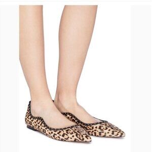 Sam Edelman Rivera Leopard Calf Hair Flats in Brown Women Size 7.5